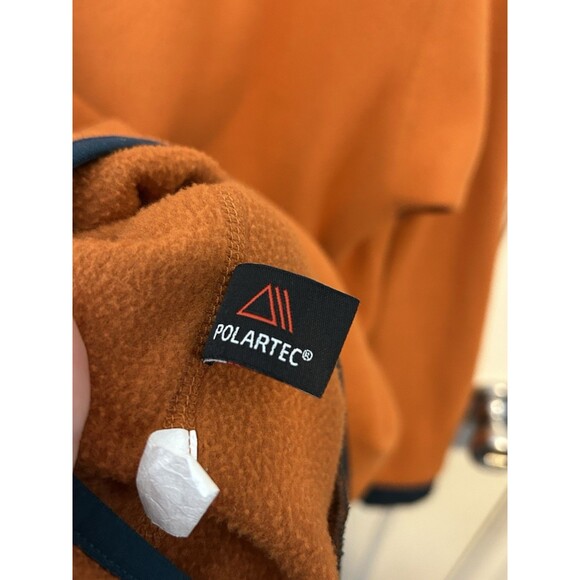 REI Co-op Trailsmith Polartec Fleece Men's M Basic Hiking Jacket Orange Zip-Up - Picture 6 of 8
